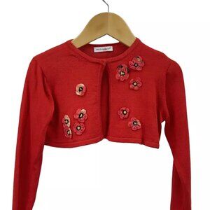 🌺DOLCE & GABBANA🌺 Baby Girls Flower Embellished Cardigan Sweater - [12 months]